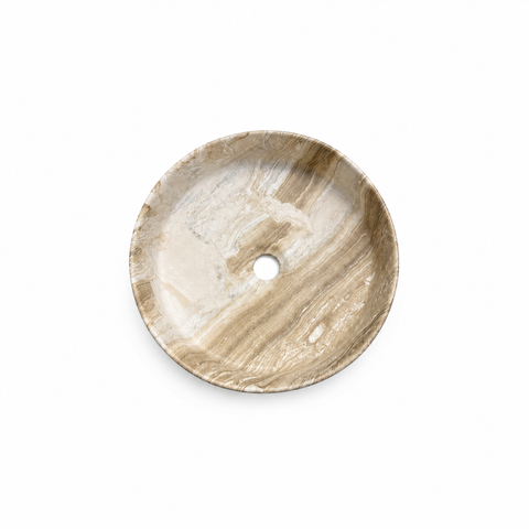 Marvane-40-M Above Counter Basin – Matte Stone Marble Look