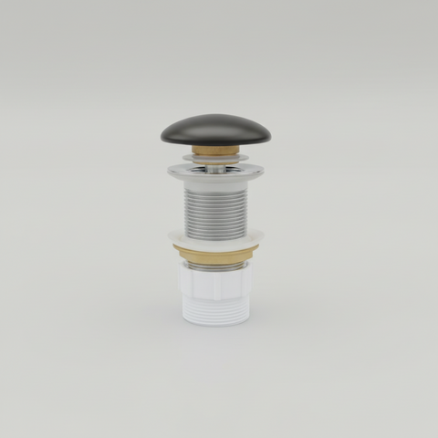 Matte Black Pop-up waste 32 mm Non-over Flow with Matte Black Ceramic Cap
