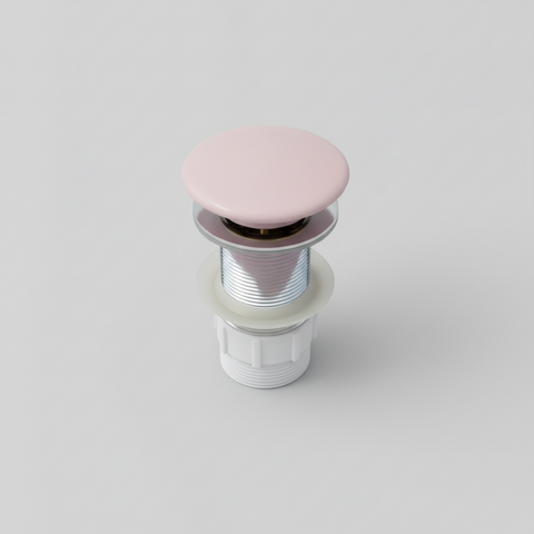 Matte Pink Pop-up waste 32 mm Non-over Flow with Matte Pink Ceramic Cap