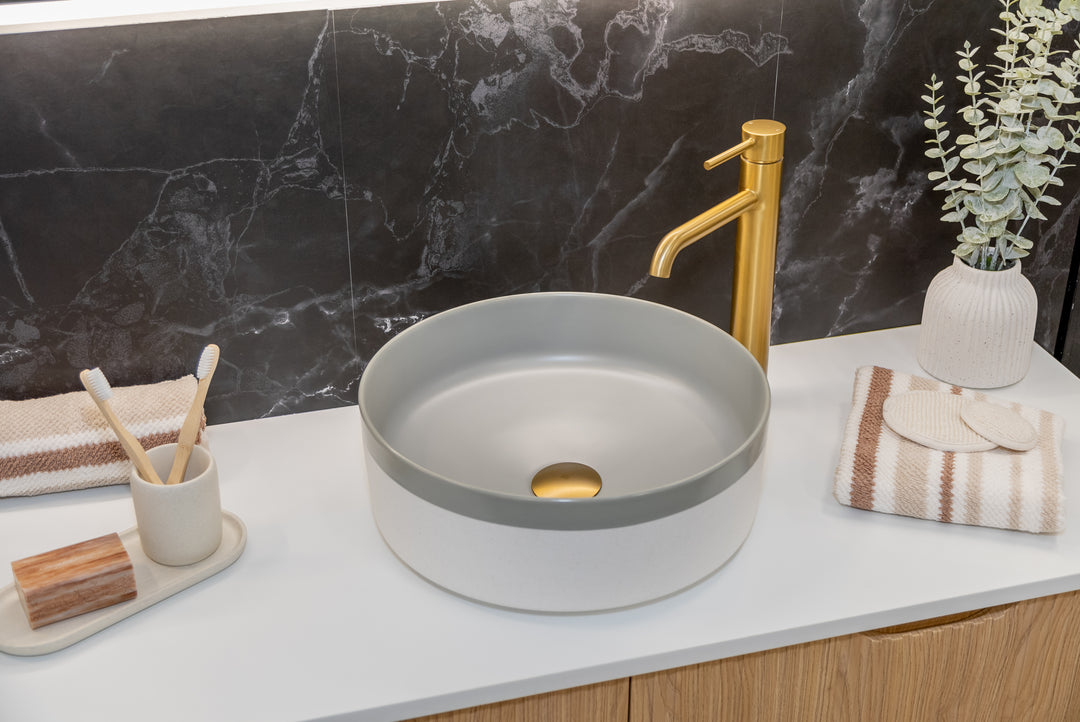 Colour Plus-37 Round Basin – Dark Grey | Claya Bathware