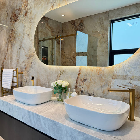 480mm oval shaped counter top basin claya bathware