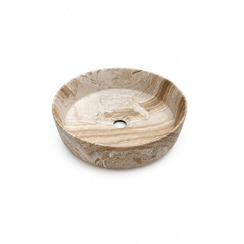 Marvane-40-M Above Counter Basin – Matte Stone Marble Look