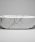 Fusion-46 Above-Counter Basin – Matte White Carrara front