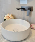 Round 360mm matte white basin - CLAYA Bathware