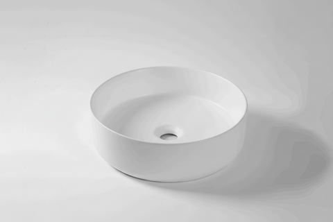 Luna-40,400mm round above counter top basin , claya bathware