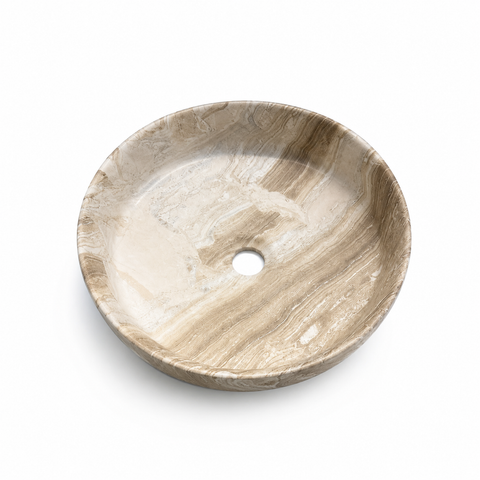Marvane-40-M Above Counter Basin – Matte Stone Marble Look