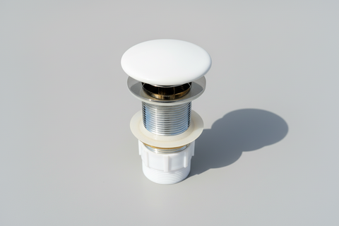 Pop-up waste 32 mm Non-over Flow with Gloss white Ceramic Cap 
