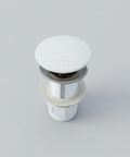 Pop-up waste 32 mm Non-over Flow with Textured matte white Ceramic Cap