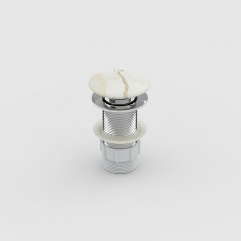 Serra Pop-up waste 32 mm Non-over Flow with Matte Carrara Ceramic Cap