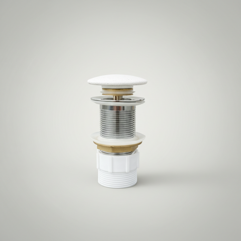 Tessina Pop-up waste 32 mm Non-over Flow with Textured matte white Ceramic Cap