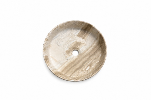 Marvane-40-M Above Counter Basin – Matte Stone Marble Look
